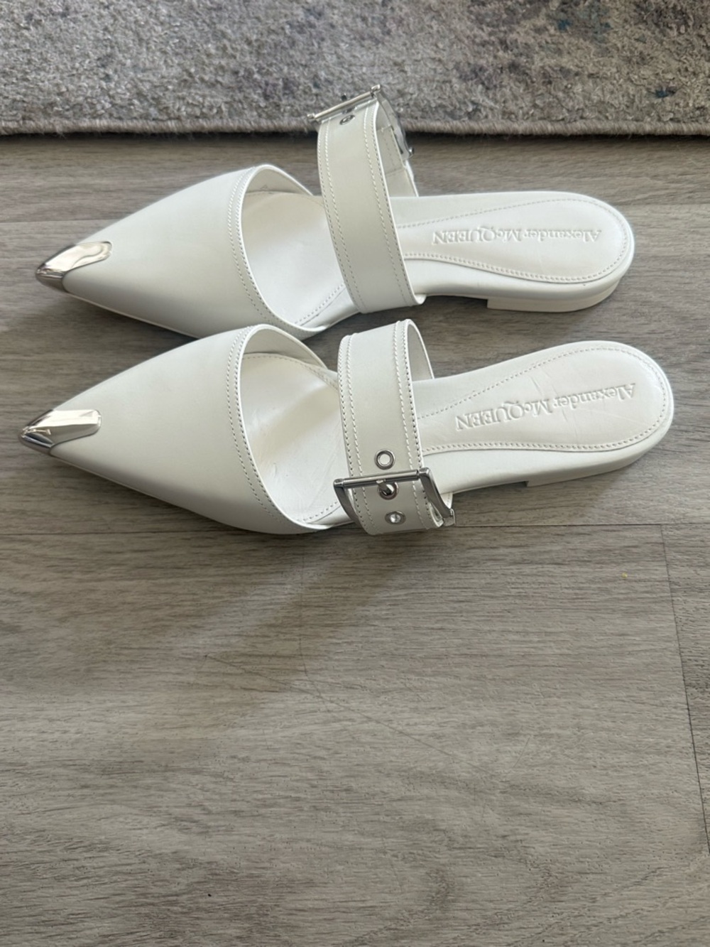 Alexander McQueen Punk Leather Flats Size 39